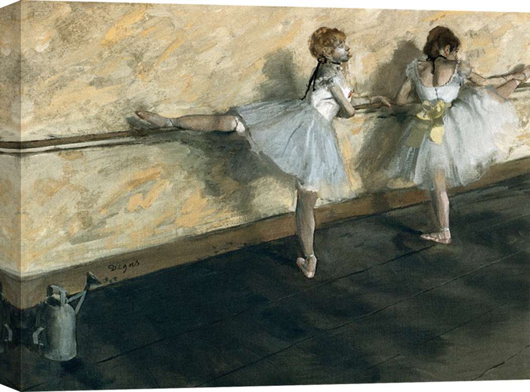 Quadro, stampa su tela Edgar Degas, Ballerine alla sbarra