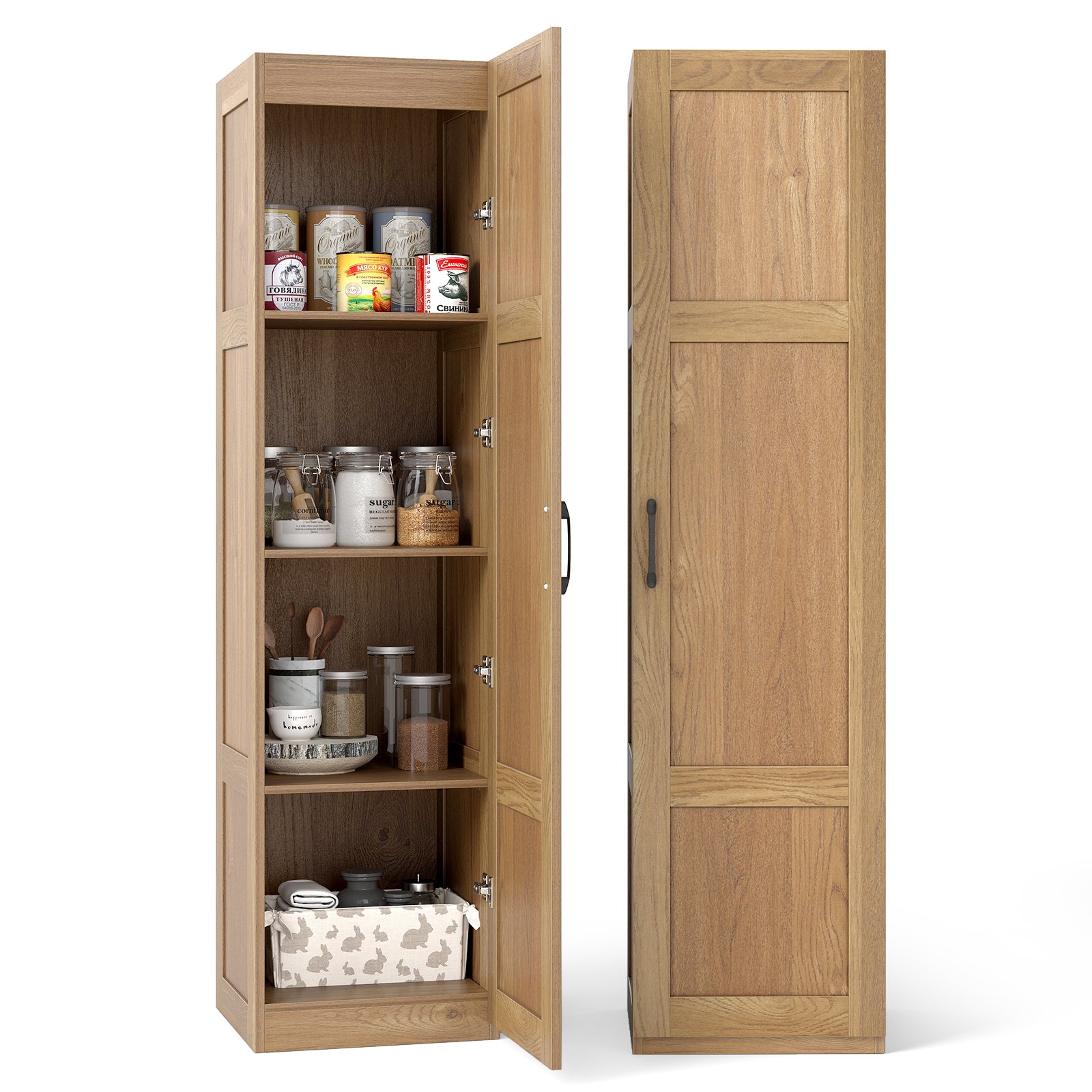 Organisateur De Porte D'Armoire 2 Pièces - Rangement Polyvalent Cuisine, Salle De Bain & Garde-Manger | Support Adhésif Sans Percer, Peu Encombrant
