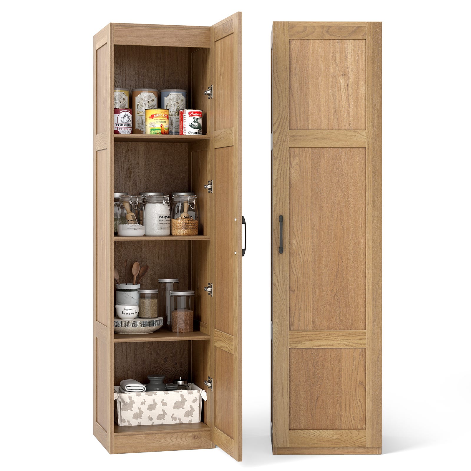 Organisateur De Porte D'Armoire 2 Pièces - Rangement Polyvalent Cuisine, Salle De Bain & Garde-Manger | Support Adhésif Sans Percer, Peu Encombrant