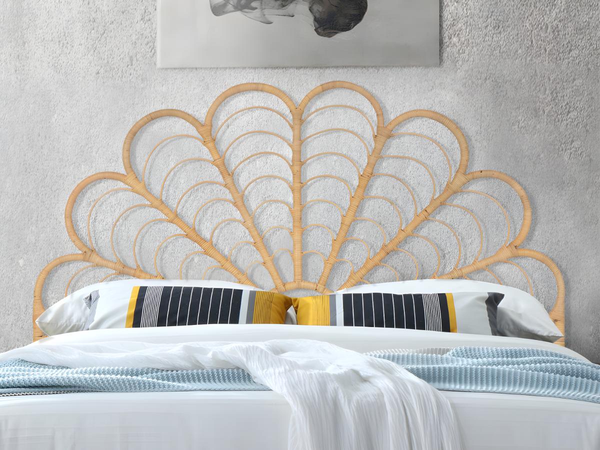 Tête de lit 140 cm - Rotin - Naturel - FLOSIA - 8