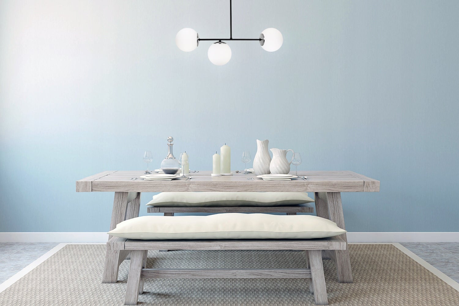Lampa sufitowa wisząca Palermo loft 3xE14 klosz kula biała/czarna Light Home LH - 6