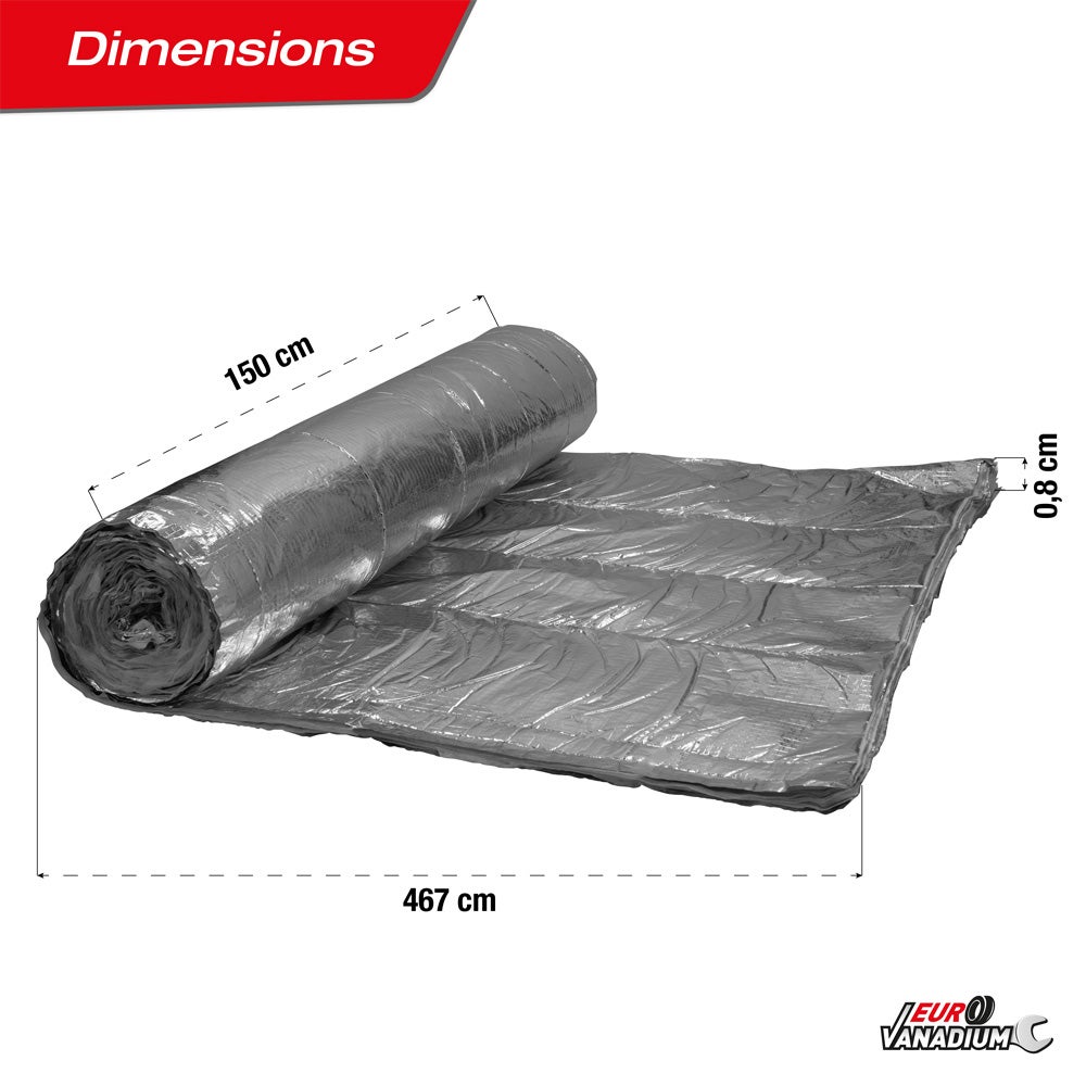 Kit isolation mince porte de garage thermique et phonique - 27 couches - Protection contre le froid et la chaleur - 7 m² - Gris - 6