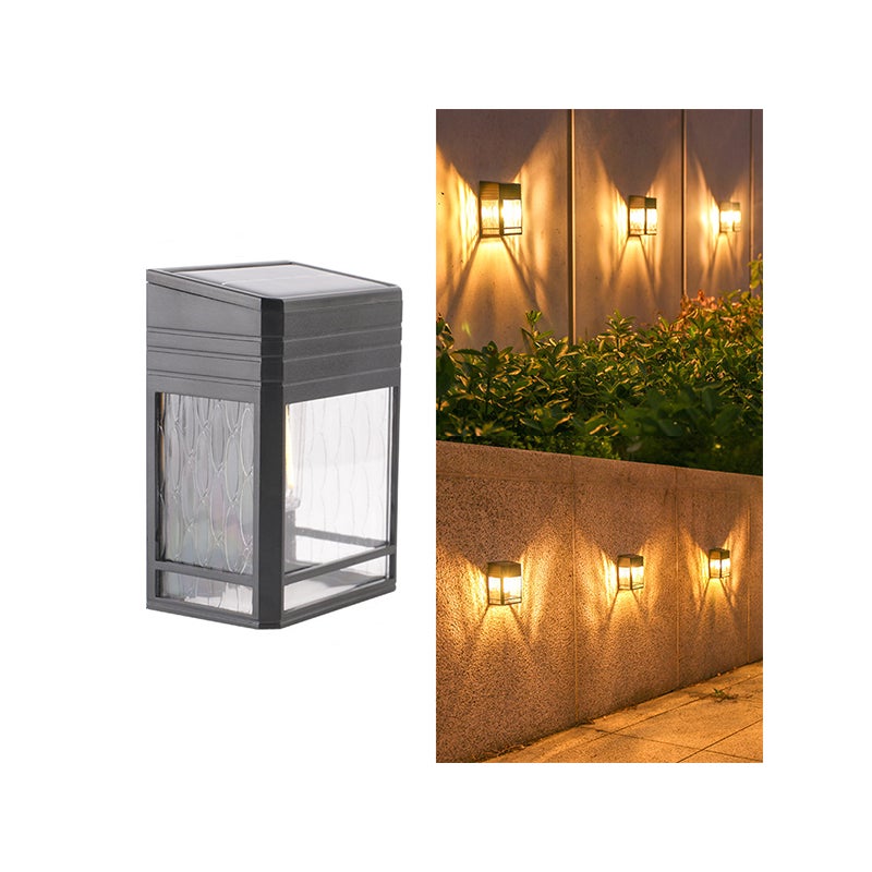 1 sztuka retro LED światło słoneczne zewnętrzne, wodoodporna lampa ścienna na zewnątrz, lampa węglowa, ciepłe światło