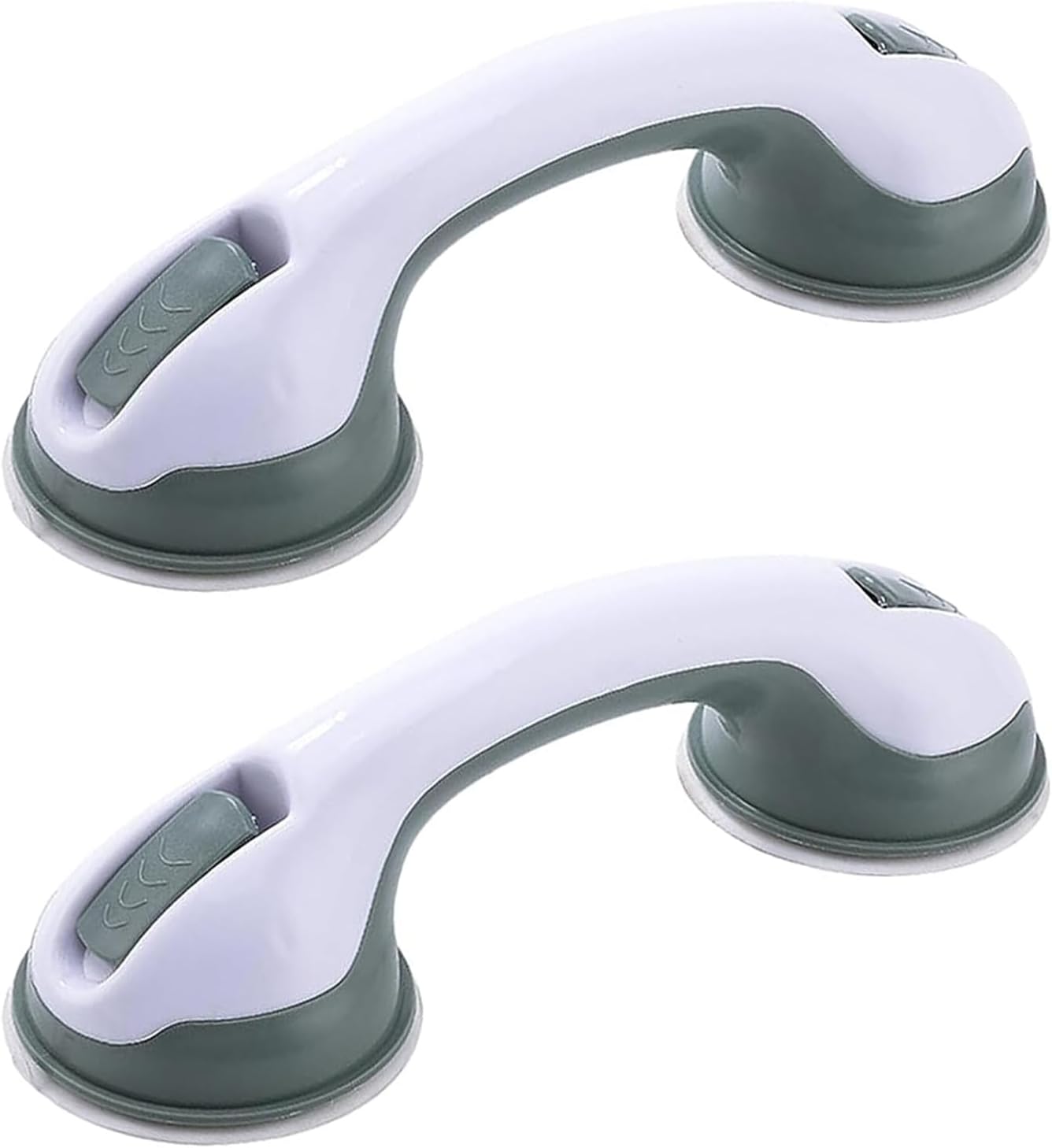 2 uchwyty prysznicowe z przyssawkami, bez wiercenia, do łazienki i toalety (szare)