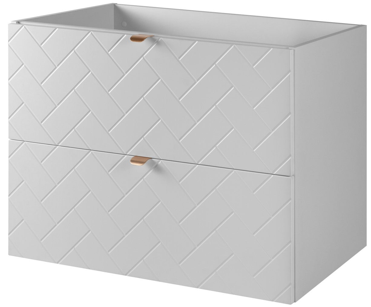 Szafka łazienkowa MADIS 80 cm biała frezowane szuflady wisząca