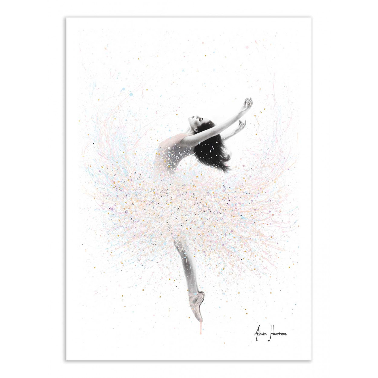 Art-poster - snow lake ballerina - ashvin harrison - 30 x 40 cm