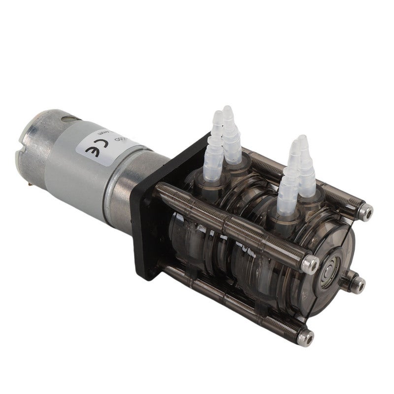 Peristaltic Pump 2x200ml/min DC Brushed Motor 3.2x6.4mm Transparent ...