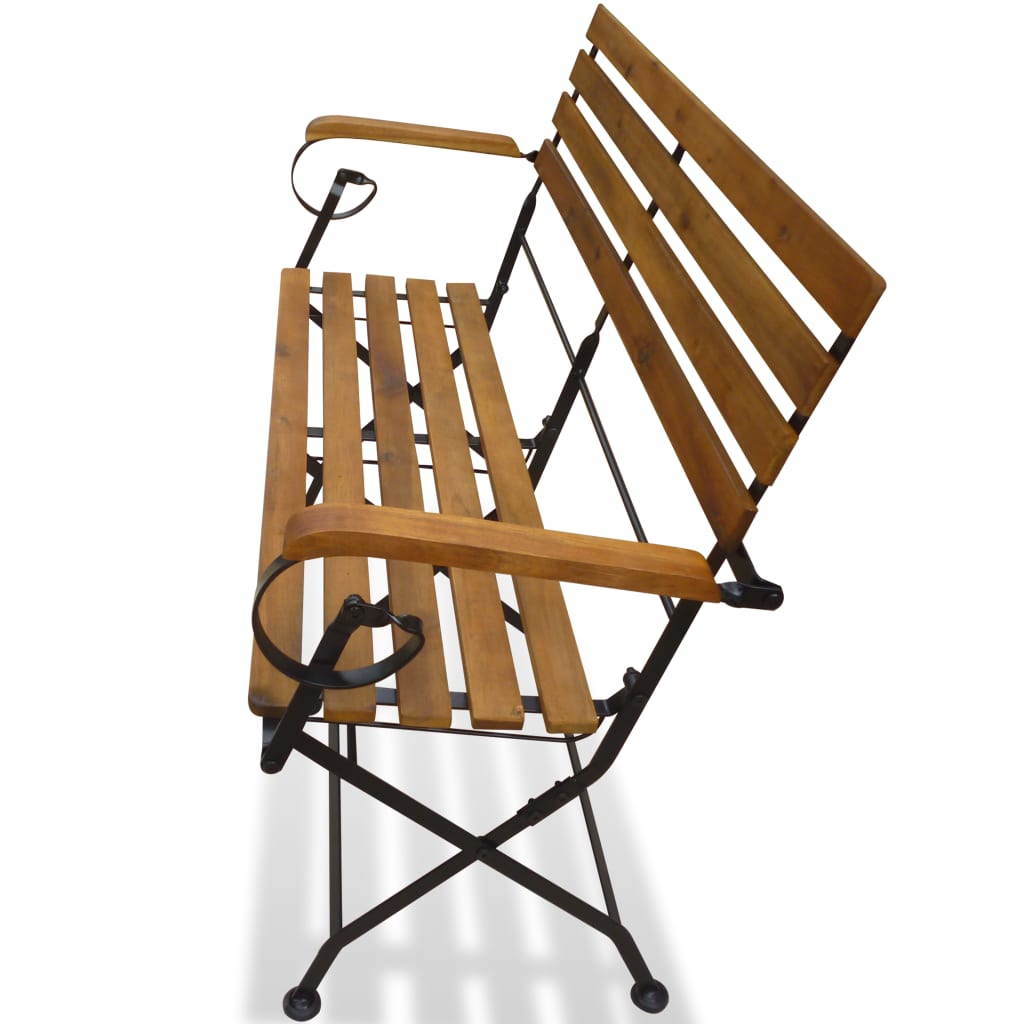 Maison Exclusive - PancMaison Exclusive - na da Giardino Pieghevole 112 cm Legno Massello di Acacia - 3