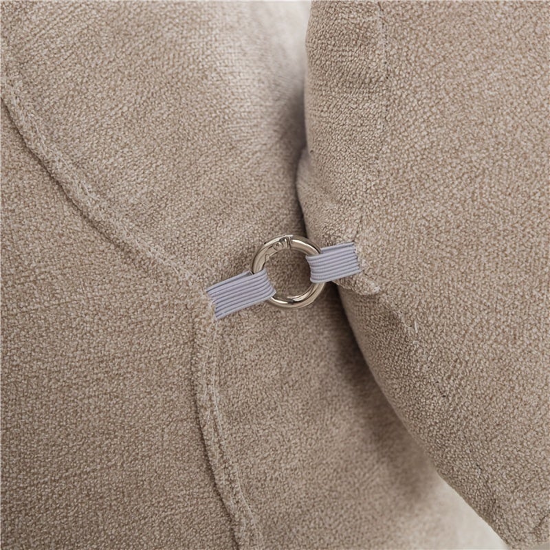 Coussin de dossier triangulaire grand format, coussin de chevet pour canapé-lit, coussin de soutien de la taille, fournitures de chambre, beige - 5