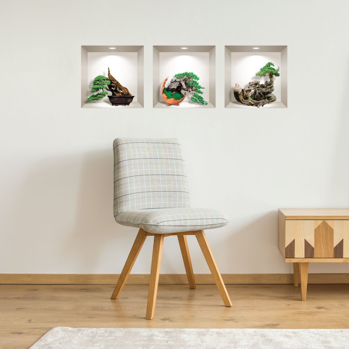 Adesivo effetto 3D bonsai mistico - Sticker adesivo - adesivi murali - 30x90cm - 3