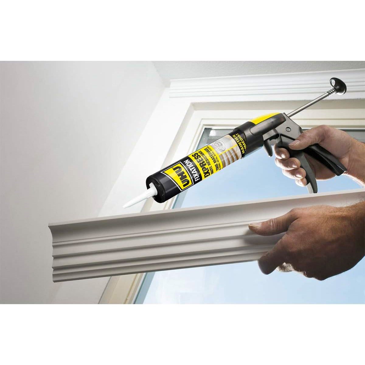 Mastic de fixation Express UHU blanc cartouche - 370g - 37725 - 3