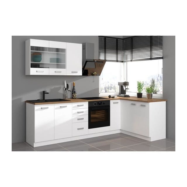 Vicco Coin cuisine R-Line blanc/brillant 200cm