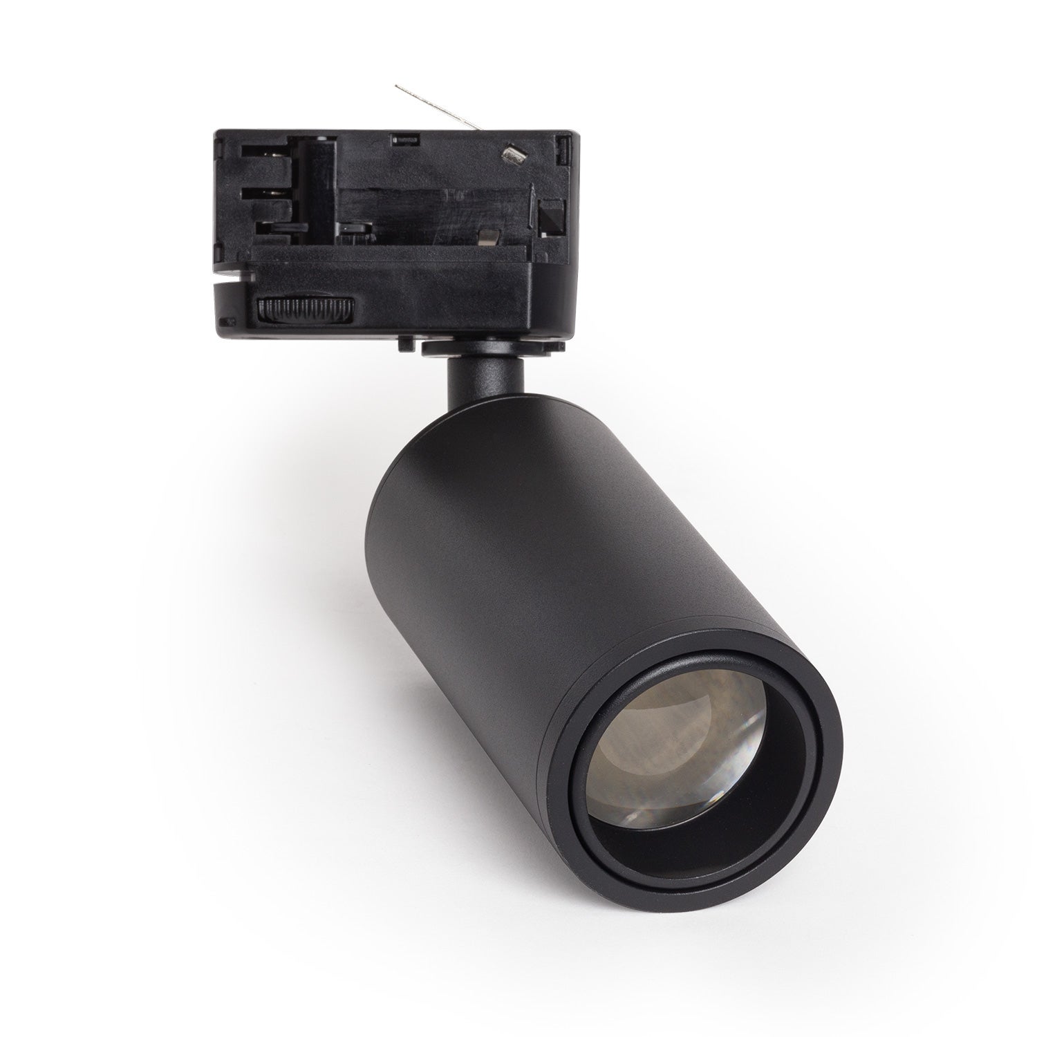 Spot à Douille Agata Multiangle 10-50º Pour Rail Triphasé - Ampoule GU10 Non Incluse, Noir