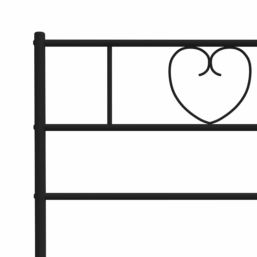 Estructura cama sin colchón con estribo metal negro 193x203 cm vidaXL - 8