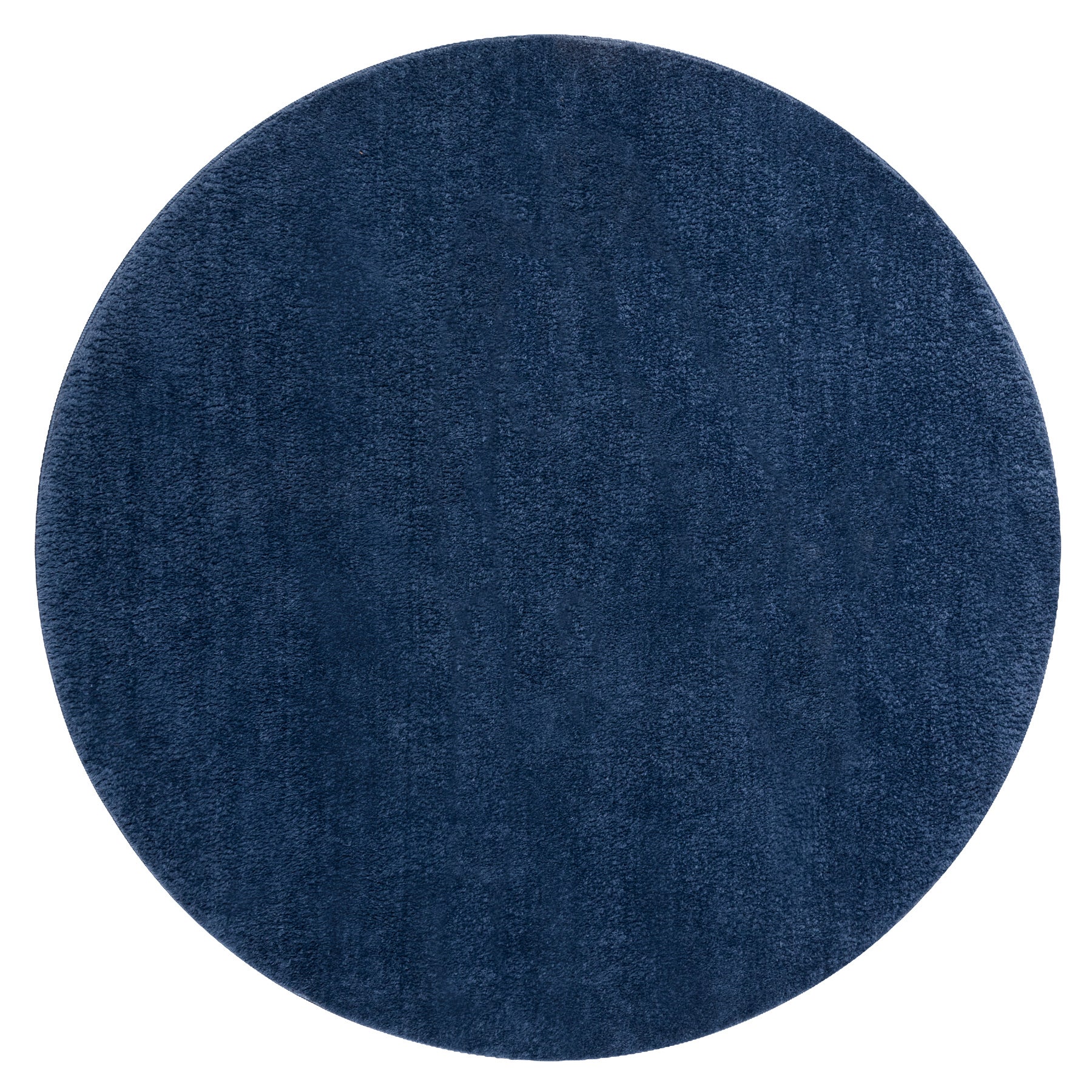 Tappeto da lavaggio moderno LINDO cerchio blu scuro, antiscivolo, a pelo lungo rotondo 100 cm - 3