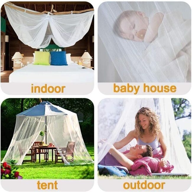 Moustiquaire carrée, lit à baldaquin en Polyester, moustiquaire pour lit Double et lit Simple avec Outil d'installation, D, 1,8 x 2,2 m Moustiquaire carrée, lit à baldaquin en Polyester, moustiquaire pour lit Double et lit Simple avec Outil d'installation, D, 1,8 x 2,2 m