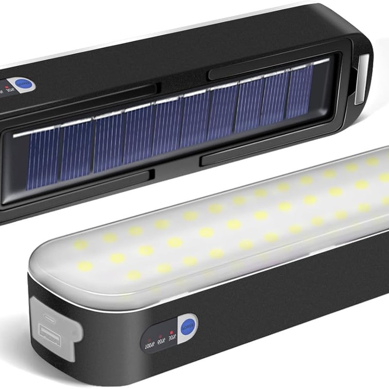 1-częściowa latarnia solarna LED Magnetyczna lampa kempingowa Zewnętrzna lampa namiotowa 6000 mAh Akumulator USB Akcesoria kempingowe Power Bank