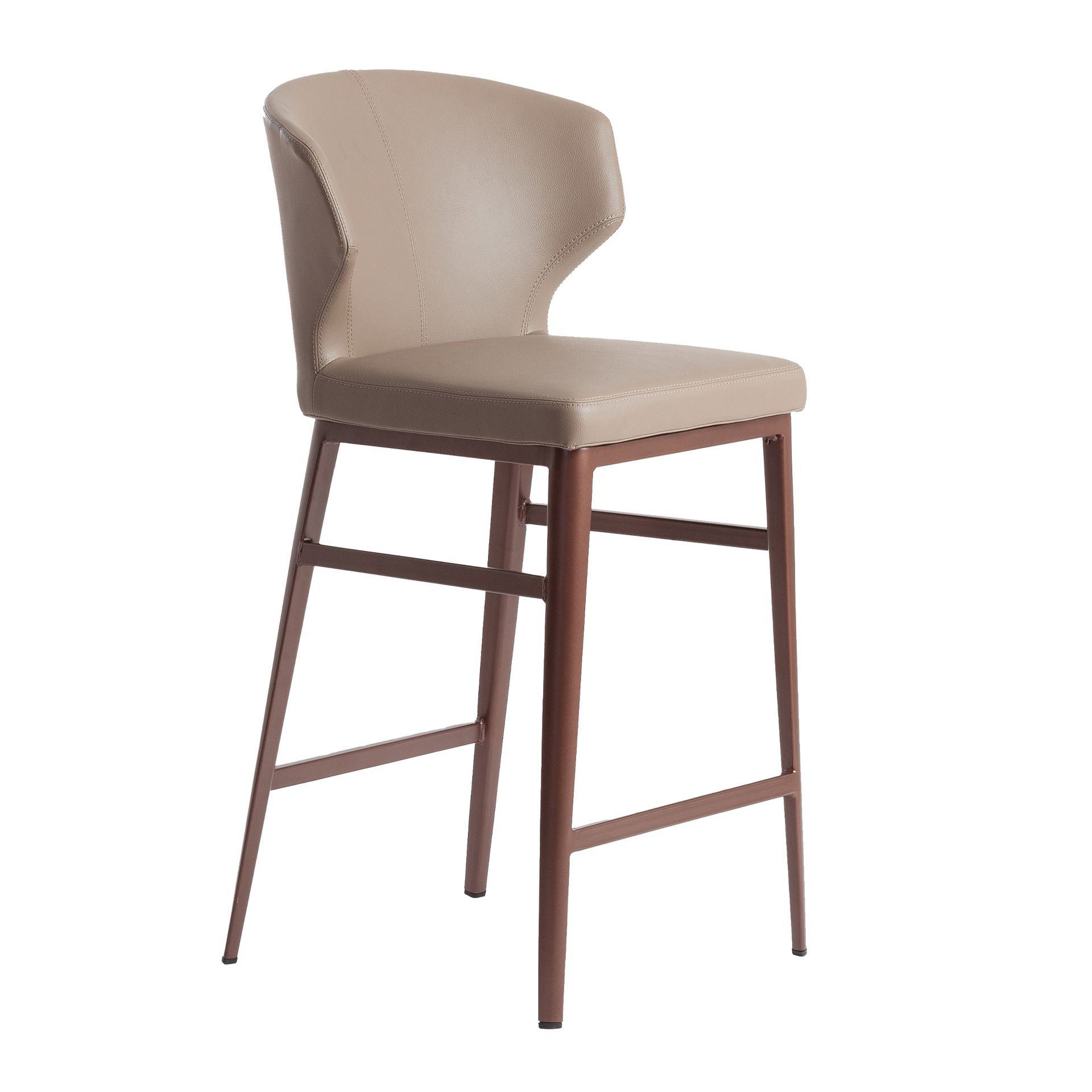 ANGEL CERDA Tabouret en similicuir vison foncé - 2