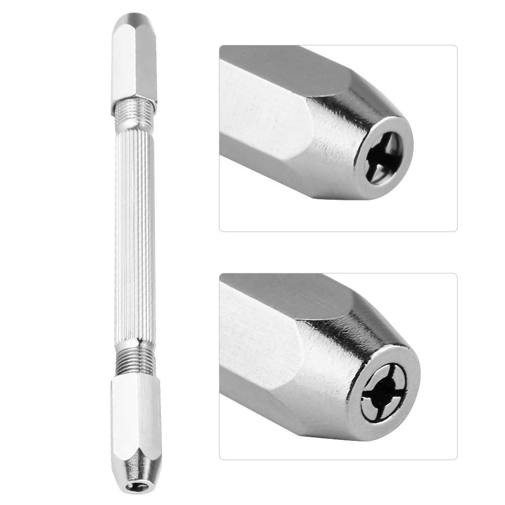 MINI MICRO PERCEUSE MANUELLE À DOUBLE EXTRÉMITÉ POUR ÉTAU DE PERÇAGE À MAIN POUR LES AMATEURS DE TRAVAIL DU BOIS - 7