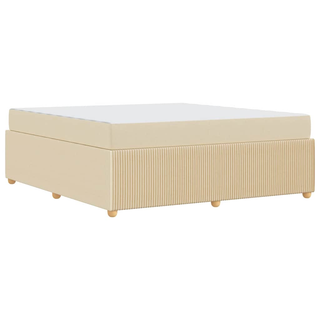 Cadre de lit crème en tissu, pour la chambre, 180 × 200 cm - 7