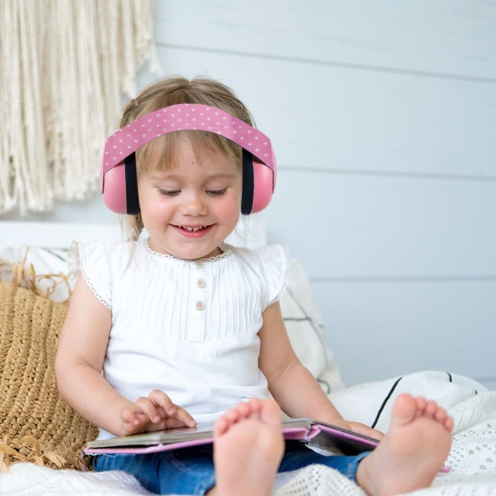 Casque antibruit pour Bébé,Suppression du Bruit,Casque Anti Bruit Mini,Protection Auditive Enfant,Casque de Protection Auditive，rose - 6