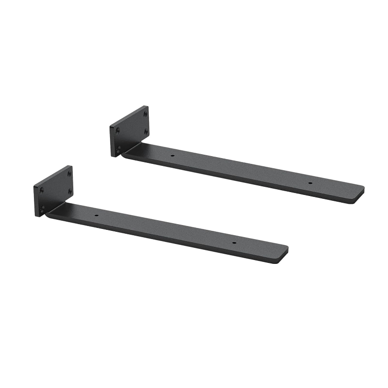 Wytrzymały uchwyt ścienny w kształcie litery L do półek DIY, 30 cm, 2 szt. (czarny)