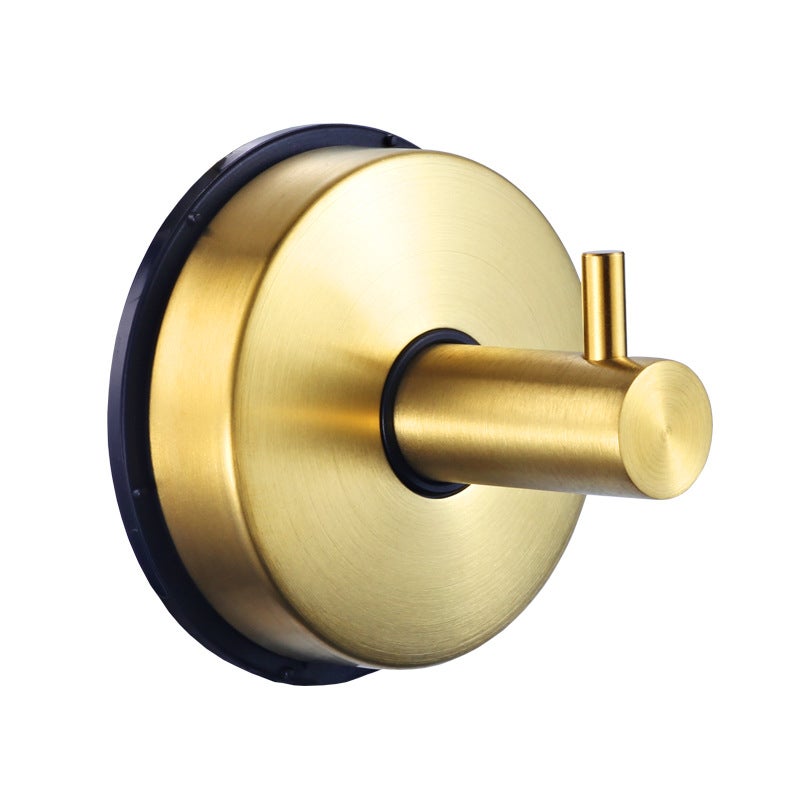 Wieszak na ręczniki łazienkowe z przyssawką, bez wiercenia, złoty wieszak ze stali nierdzewnej z przyssawką, 2 sztuki