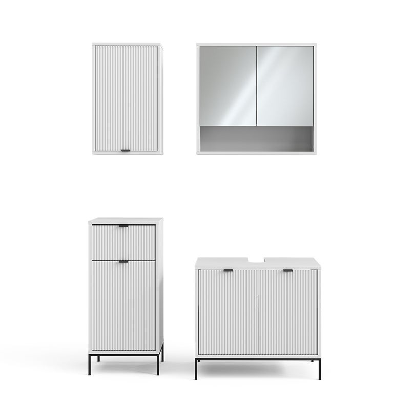 Vicco Zestaw mebli łazienkowych Eliza, Biały, 4 części