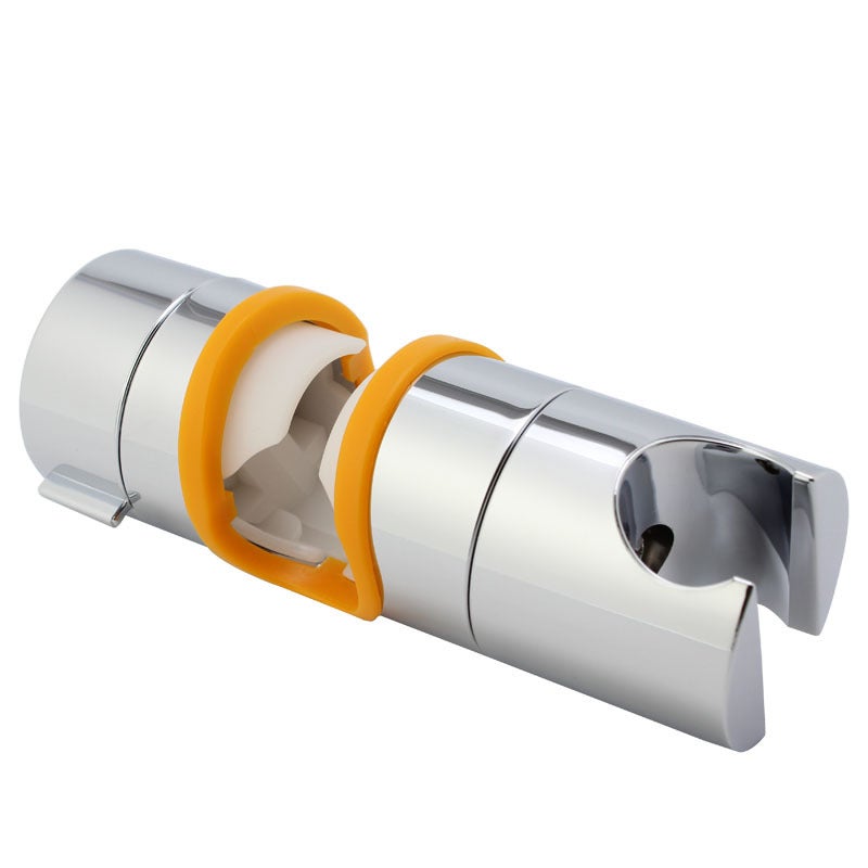 Regulowany żółty uchwyt na słuchawkę prysznicową, uchwyt na słuchawkę prysznicową, regulowana średnica od 18 do 25 mm, chromowany ABS (regulacja 360°