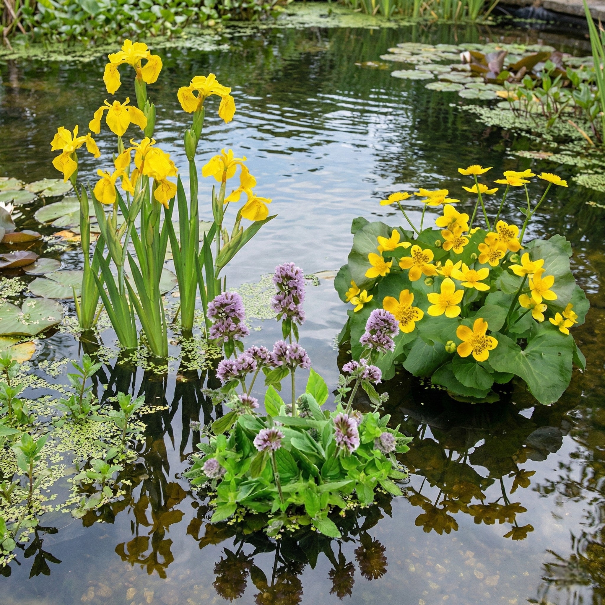 Menta Acquatica Mentha Aquatica Laghetto - Set 4 Piante con Cestello - Profumata e Rustica - 3