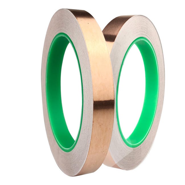 Nastro Di Rame 50 Mm X 30 M Per Adesivo Conduttivo Schermante Riparazioni Elettriche Chitarra Con Barriera 87933979 - Foto 7