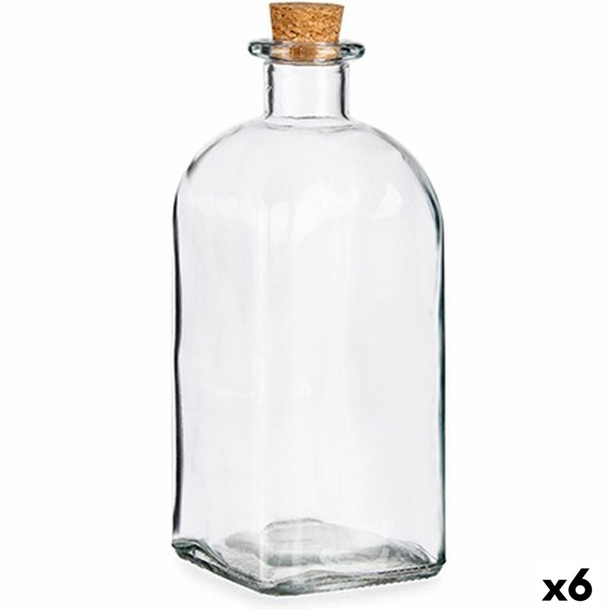 Pot Encrier Transparent Verre Bouchon Liège (x1
