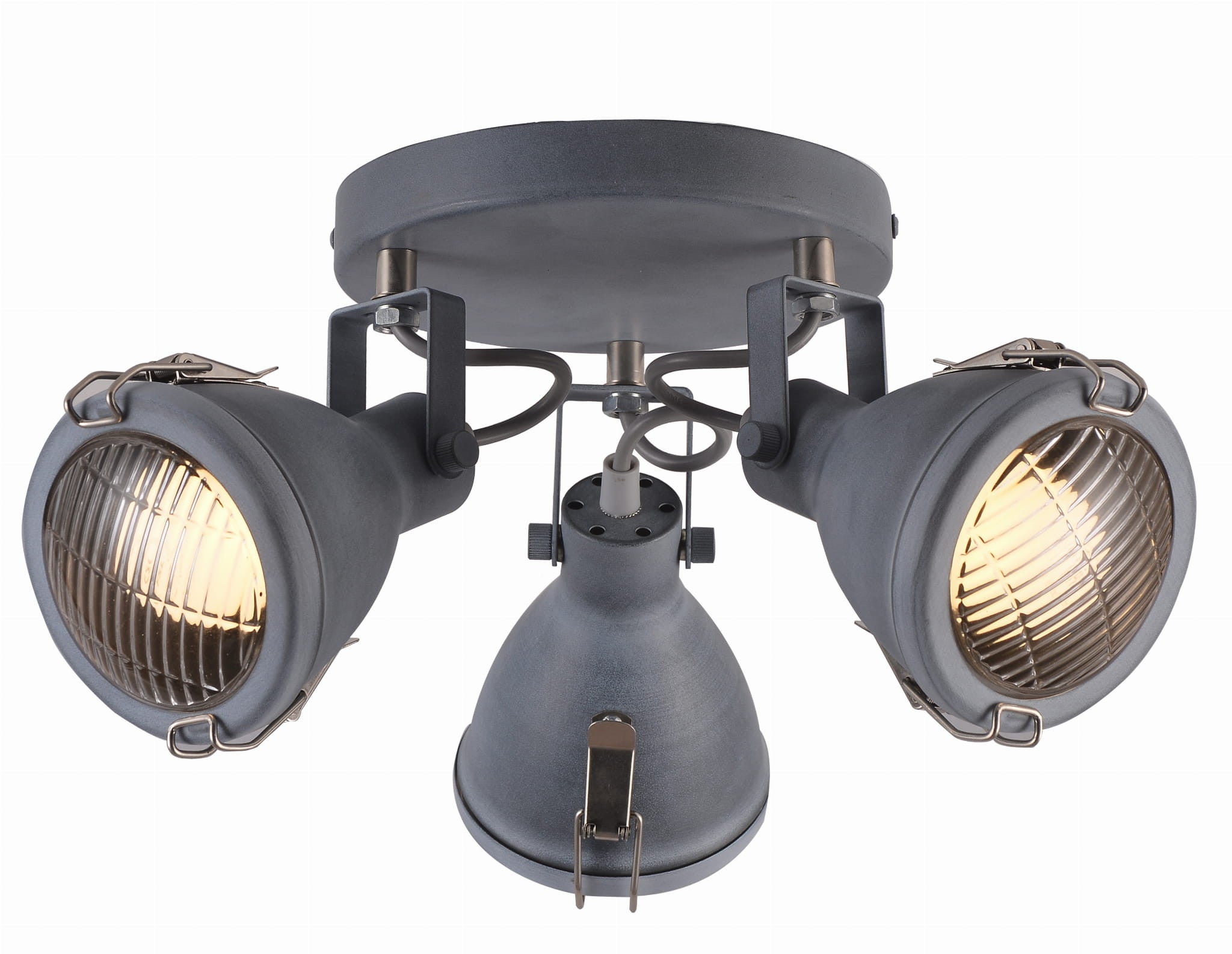 Lampa sufitowa wisząca Crodo szara 3xE14x40W wym: 39 x 39 cm metal Candellux