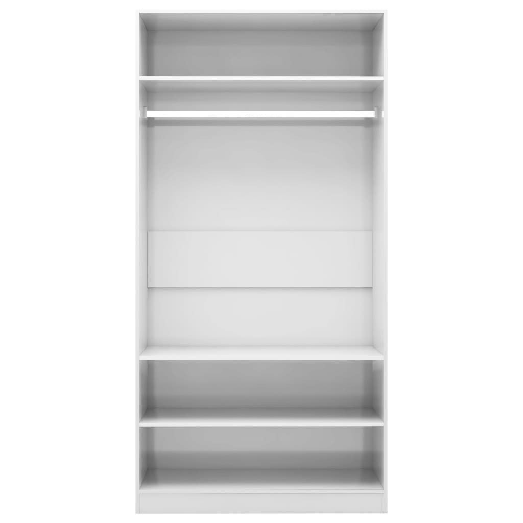 Garde-robe Blanc brillant 100 x 50 x 200 cm - 5