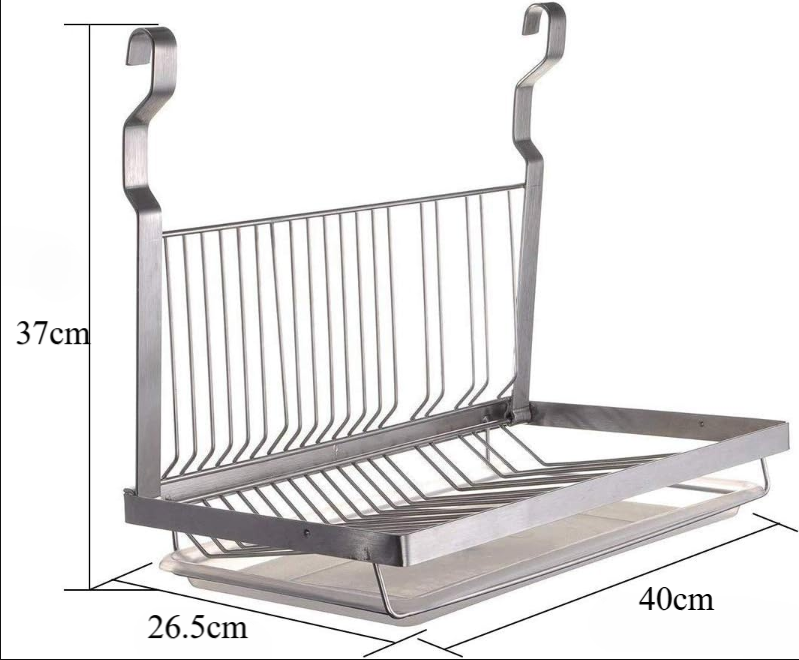 Égouttoir à Vaisselle Pliable Mural en Acier Inoxydable - 2