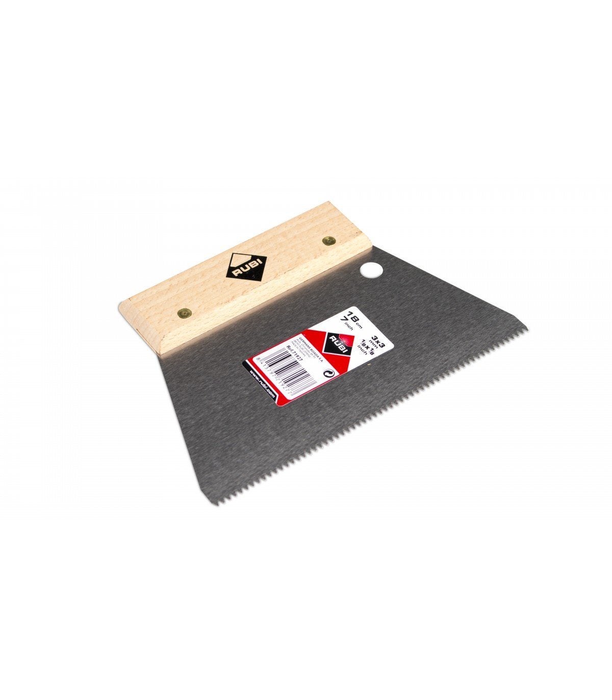 RUBI 71927 Espátula-Peine Acero 18 Cm. (3X3) Triangular | Leroy Merlin
