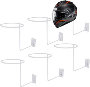 Newyuan Lot De 2 Supports Muraux Casque Moto - Crochet Pour Vestes Sacs - Blanc