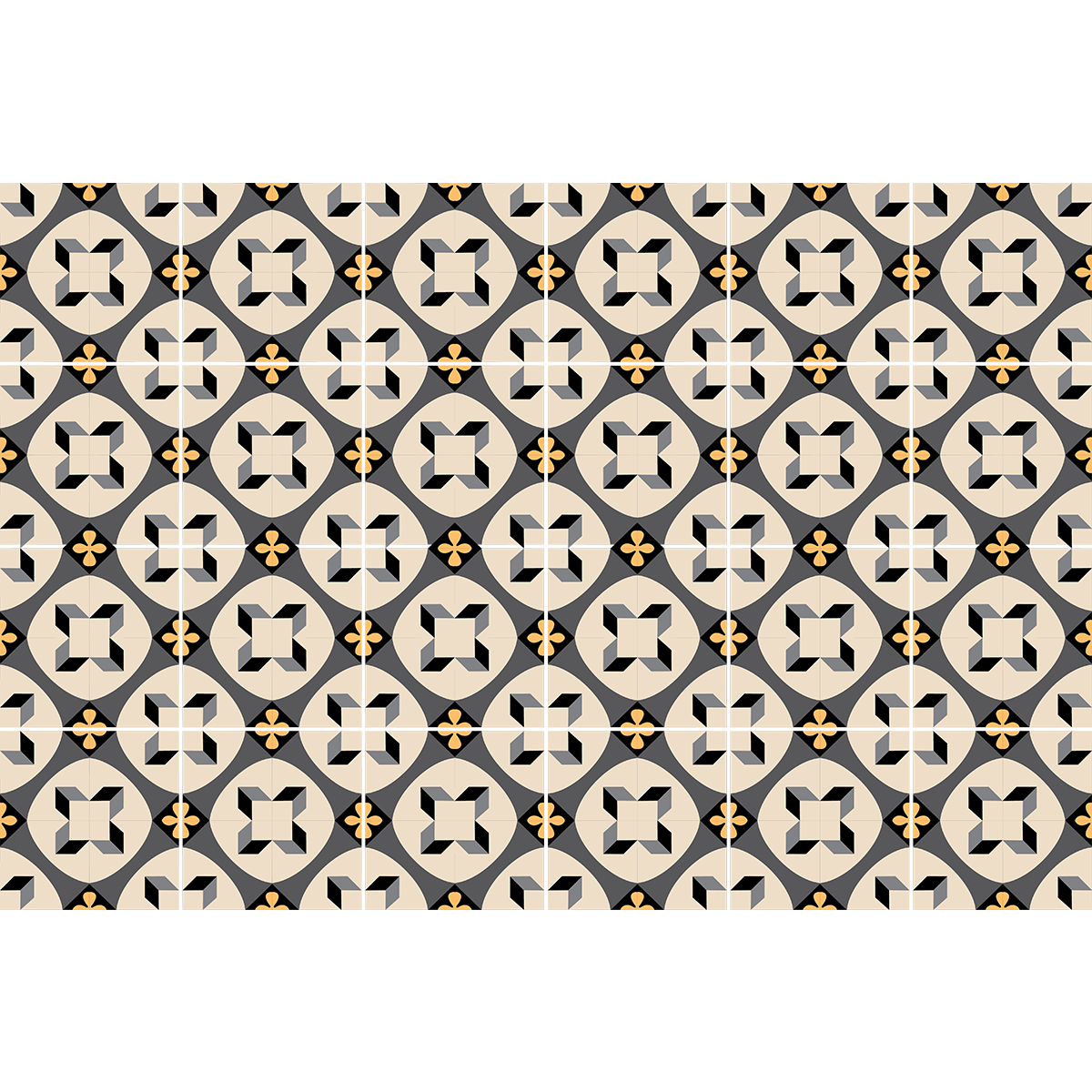 24 adesivi piastrelle di cemento mobili arocena - Sticker adesivo - adesivi murali - 24stickers15x15cm - 2