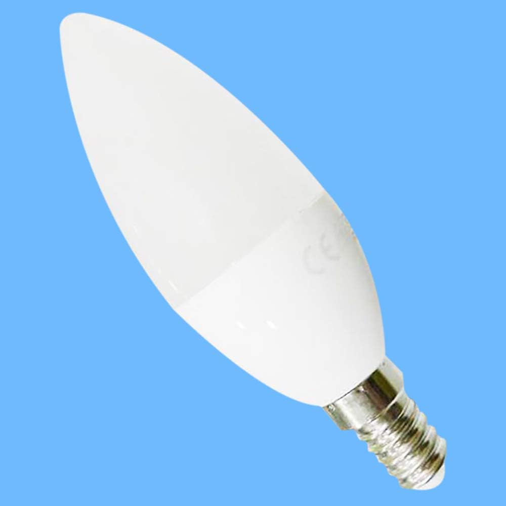 CASA DE CONFORTO | Lâmpada de vela LED | Conector tipo E14 | Potência de 5W | Tipo de luz: Fria | Pacote de 6 unidades | - 2