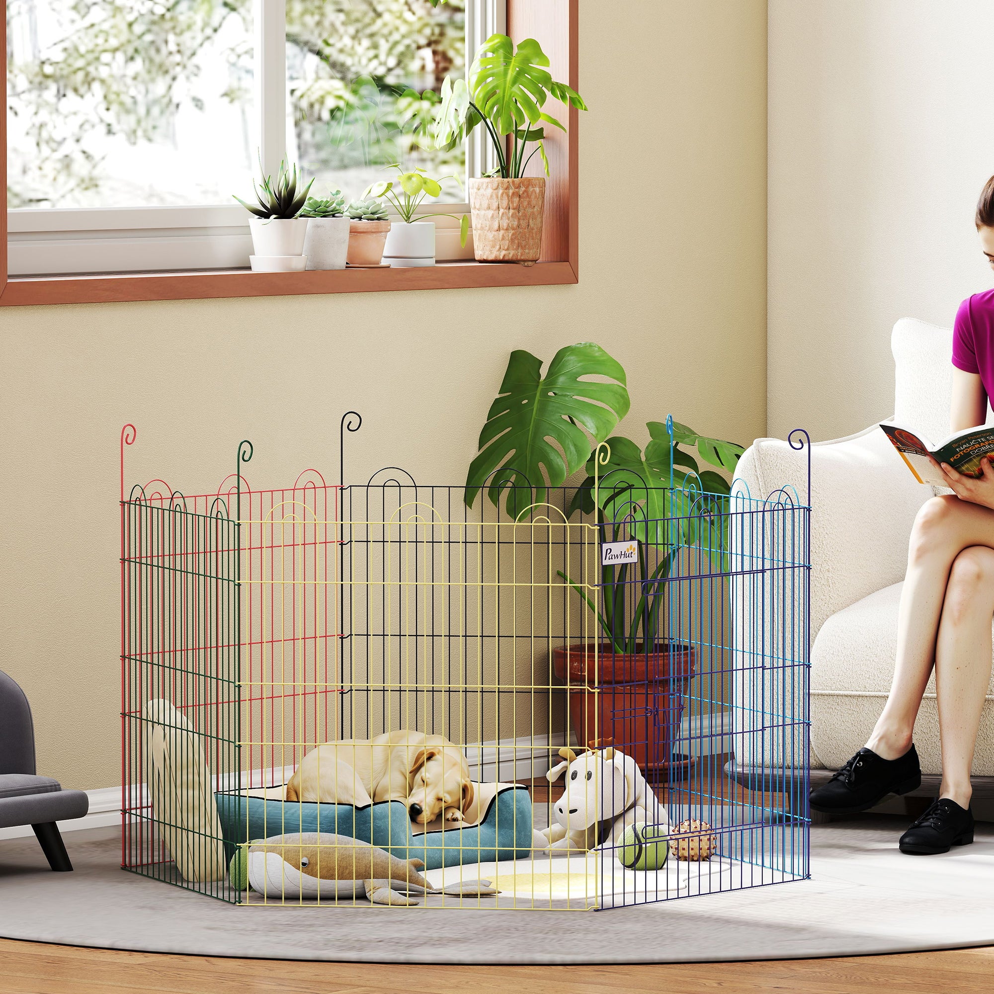 Enclos pliant en métal pour chiens lapins rongeurs petits animaux ...