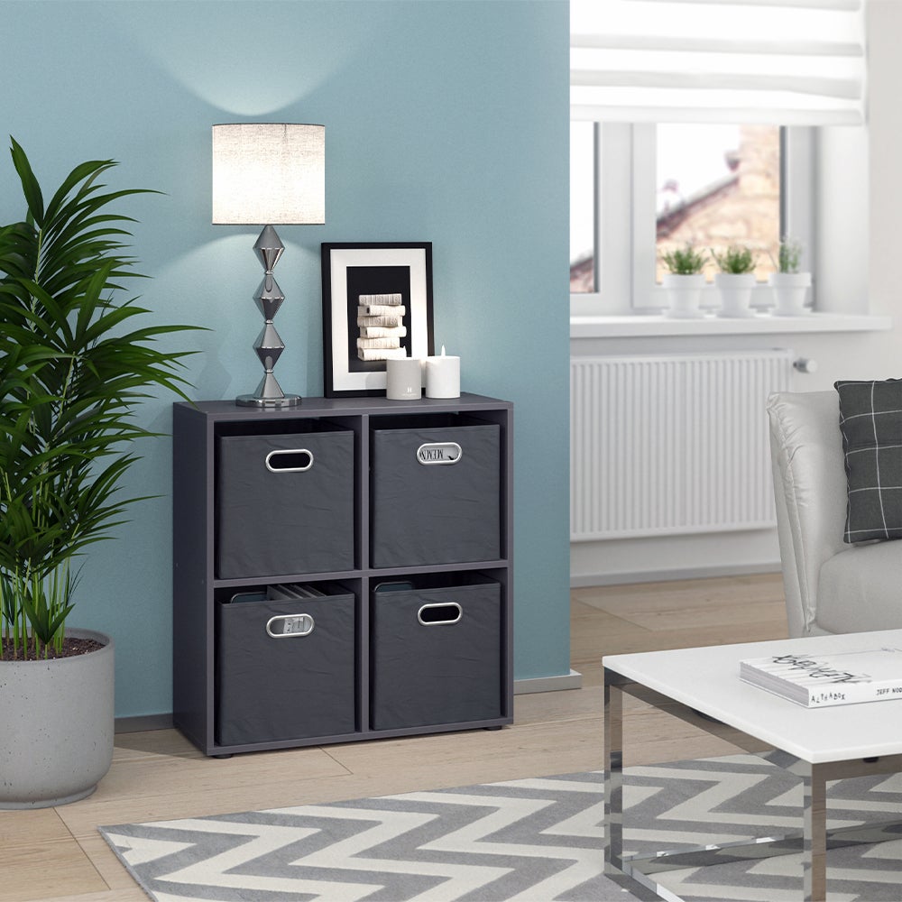 Vicco Meuble de rangement cube Tetra, Gris, 72.6x72cm - 4