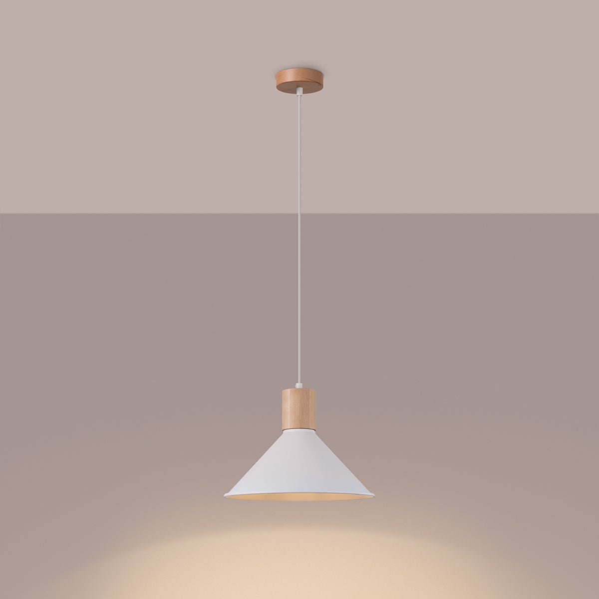 Lampa wisząca ZORRA biała LED 3000K - 30x30x120cm Sollux