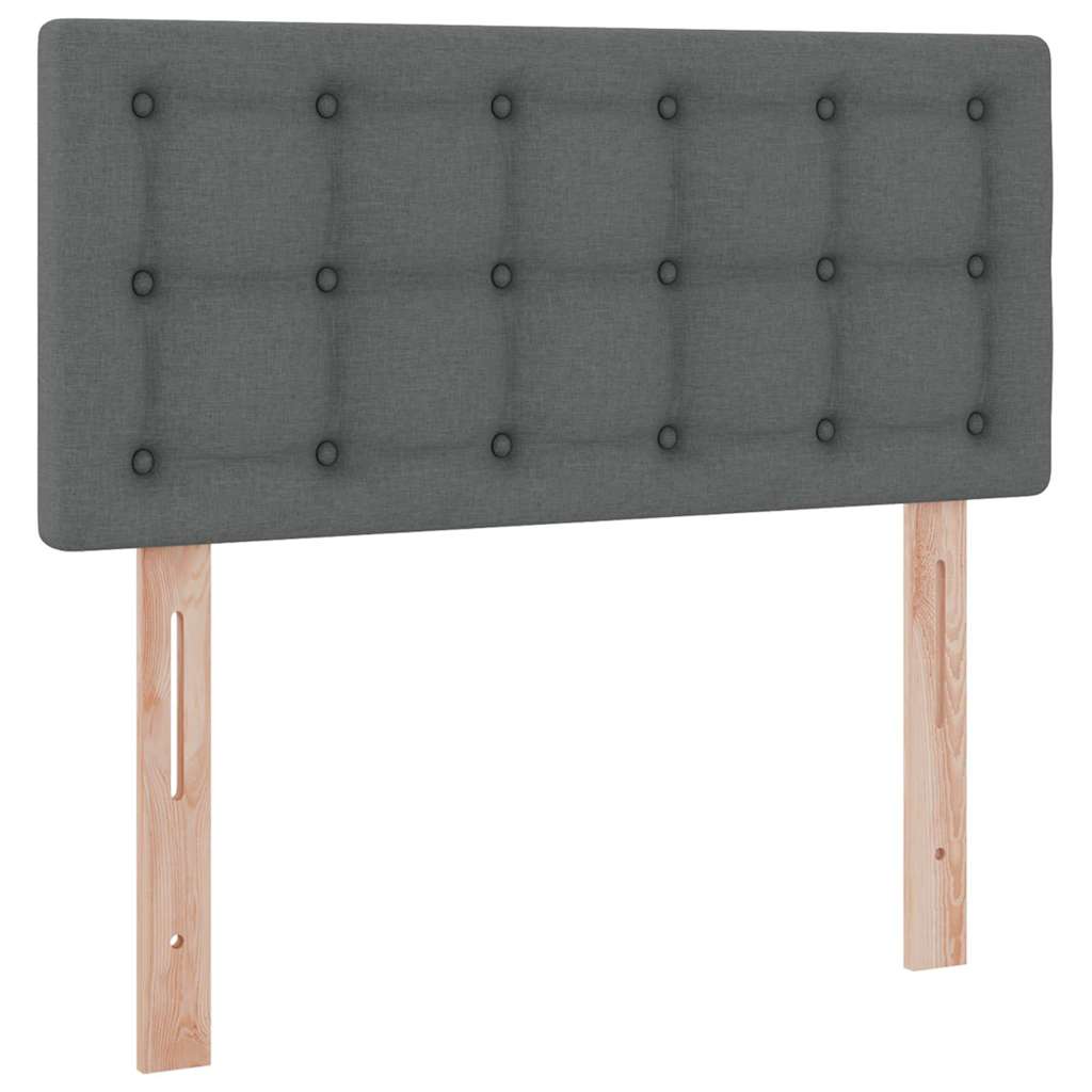 Lit de rangement avec matelas gris foncé 90 x 190 cm velours - 9