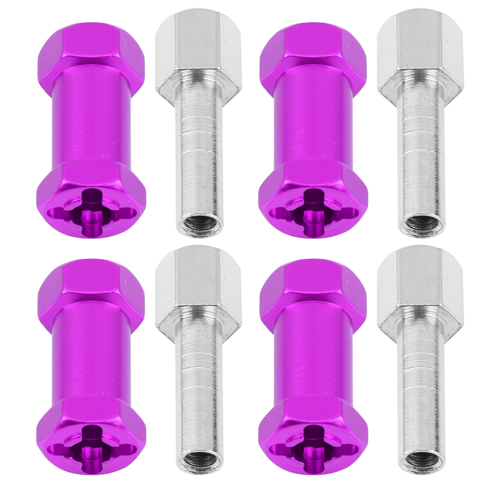 Adaptateur Hexagonal 12mm Pour Roue RC 1:10 – Lot De 4 En Aluminium – Écrous, Boulons Et Clé Croisée Inclus – Rouge
