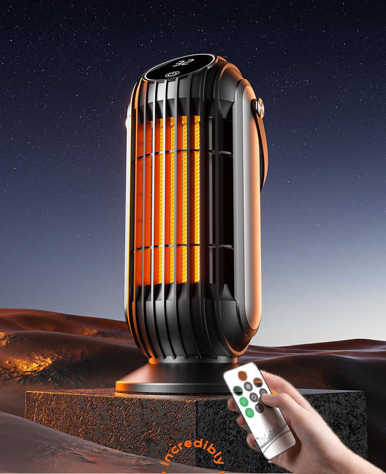 Chauffage Électrique Portable 1200W - 2 Modes, Chaleur Instantanée 1s, Sécurité Surchauffe Et Basculement, Silencieux Noir