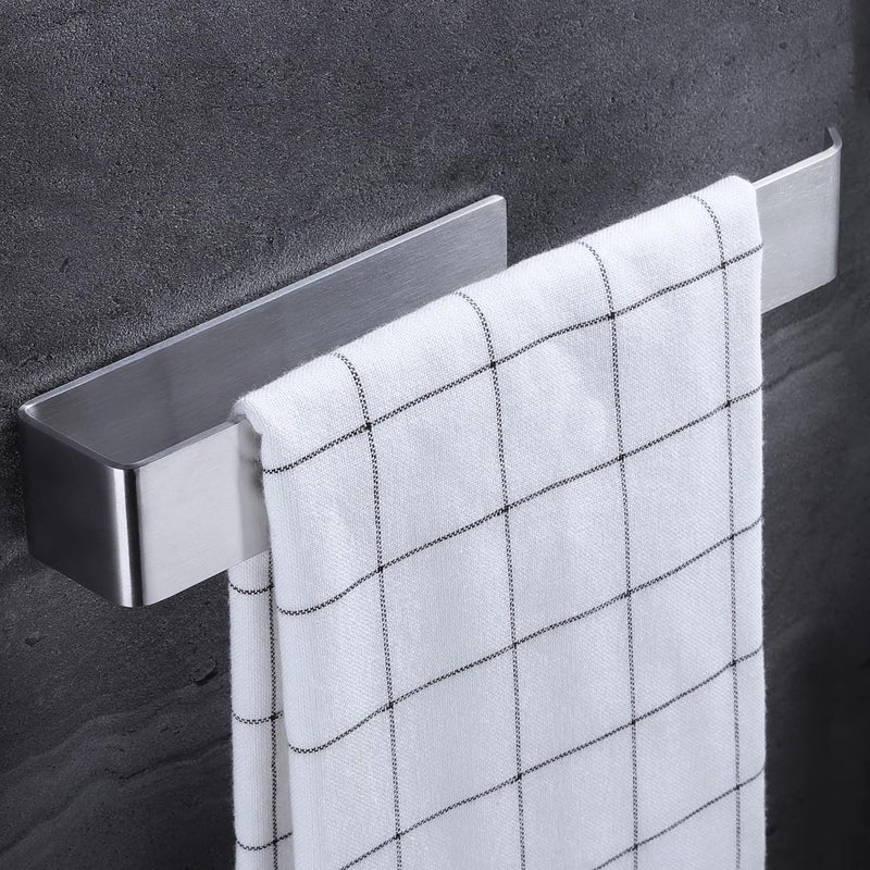 Wieszak na ręczniki 23 cm – samoprzylepny, otwarty wieszak na ręczniki, pierścień na ręczniki do łazienki, stal nierdzewna (bez wiercenia)