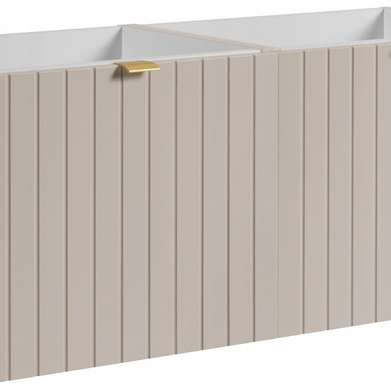 Szafka łazienkowa HARMO 100 cm kaszmir lakierowany frezowany front 4 szuflady