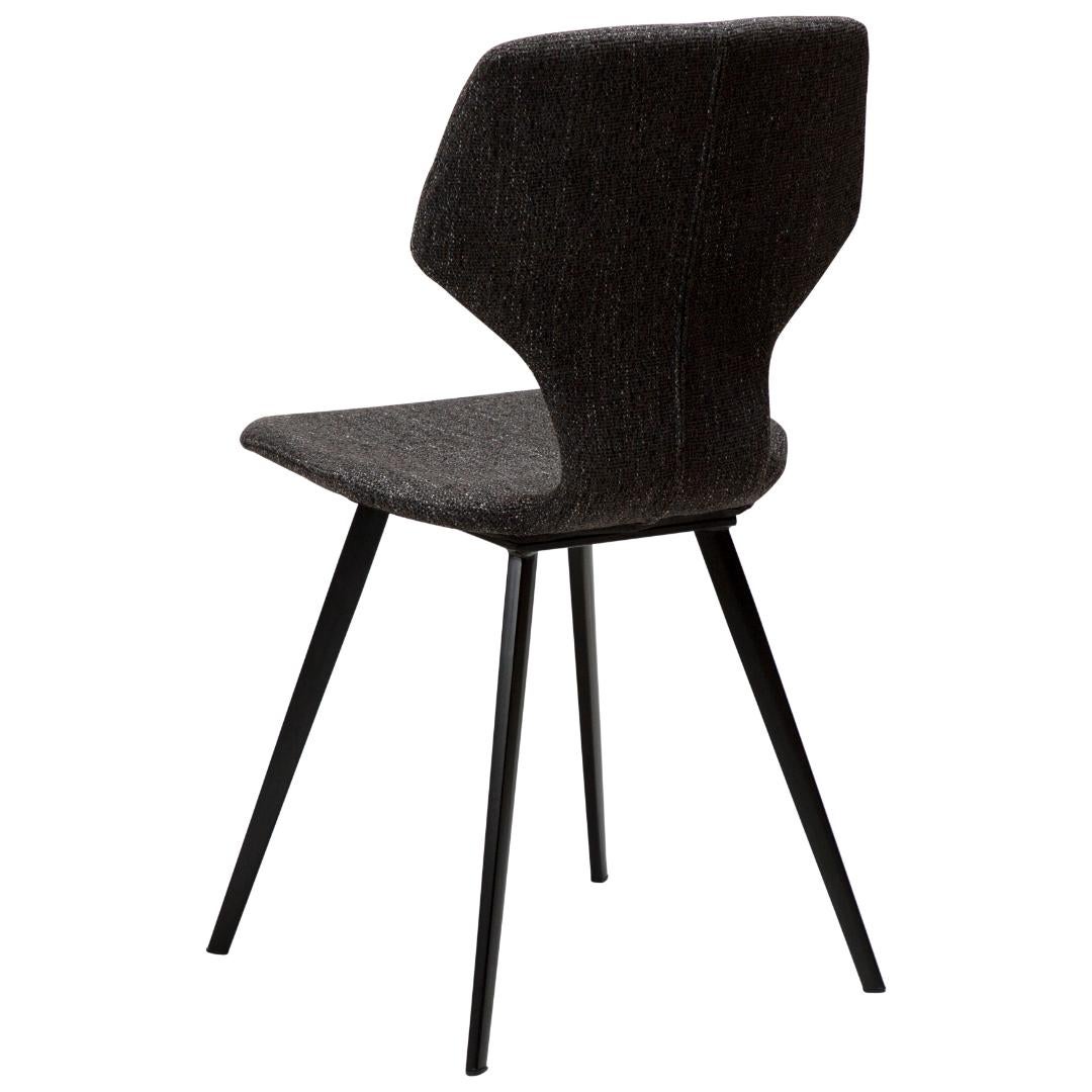 S.I.T Dan-Form krzesło stołowe bouclé czarny.