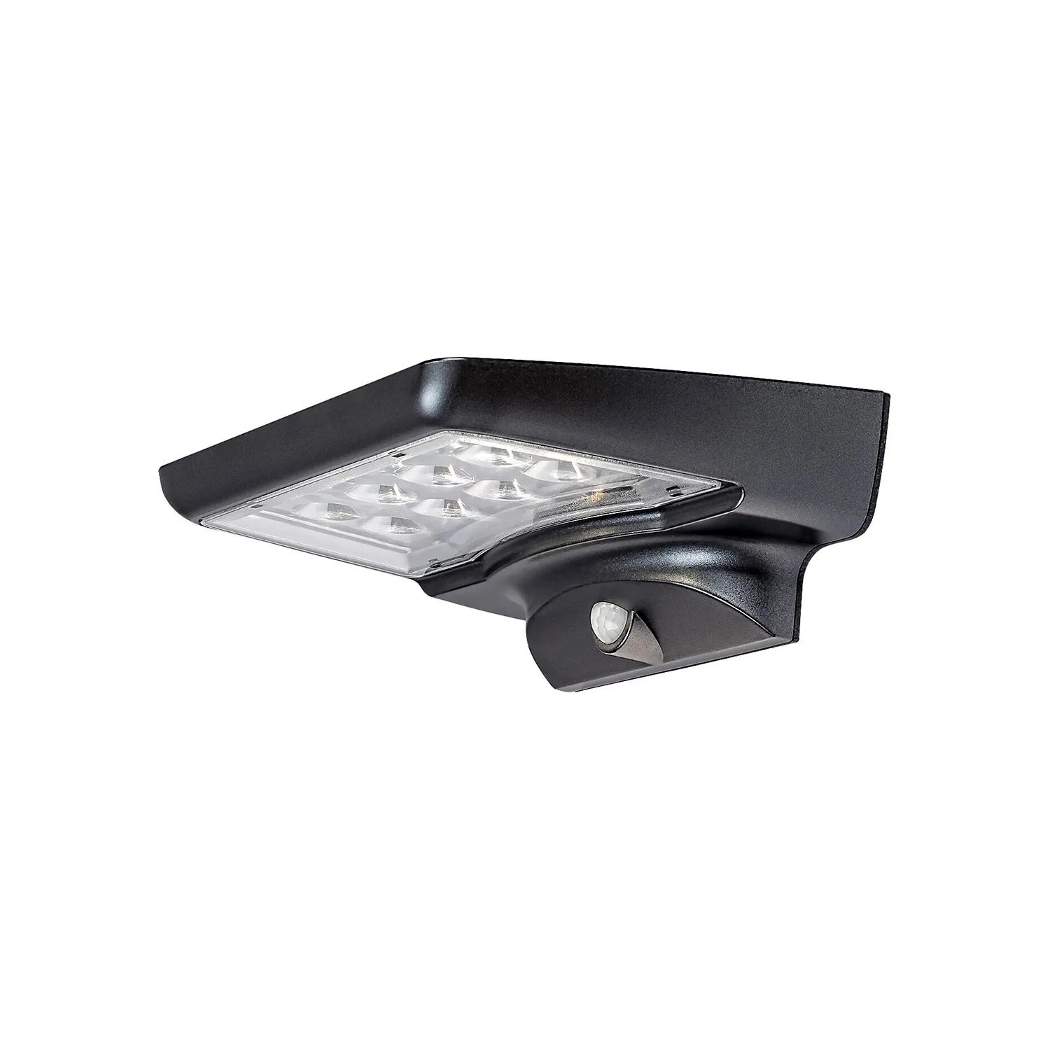 Kinkiet solarny z czujnikiem ruchu Moselle LED 4W Neutralna biel 300lm czarno-przezroczysty wym:7x19x15cm IP44 Rabalux