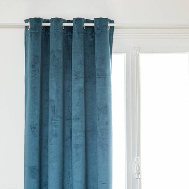 Rideau Occultant à Œillets Crépuscule 140x180cm Bleu Rideau Occultant à Œillets Crépuscule 140x180cm Bleu